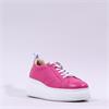 Wonders Curvy Platform Lace Trainer - Fuchsia Leather